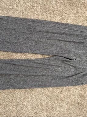 White Fox Boutique Ribbed Wide Leg Pants in Heather Gray